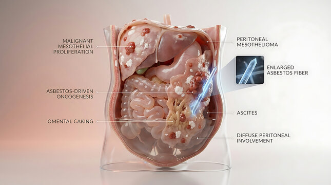 Peritoneal Mesothelioma with Asbestos Fiber-Induced Diffuse Peritoneal Thickening