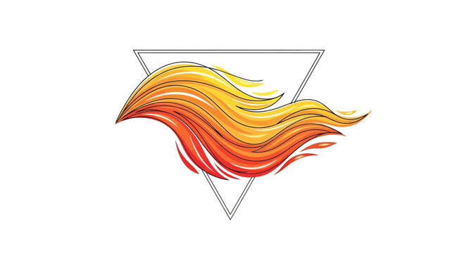 abstract flame triangle