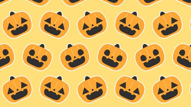 Background animation with a jack-o'-lantern pattern