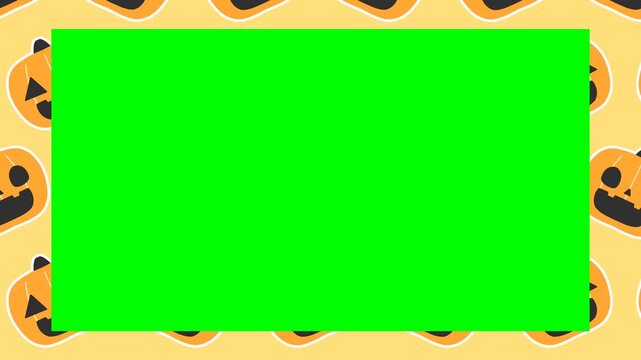 Frame animation with a jack-o'-lantern pattern
