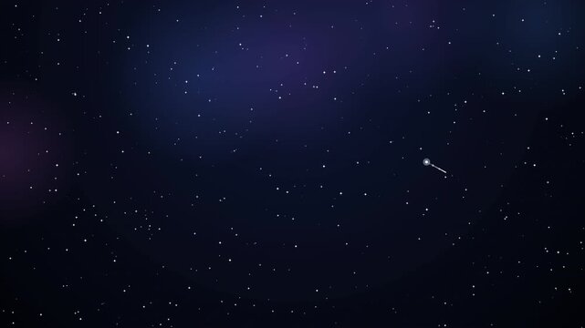 Falling star starry night 