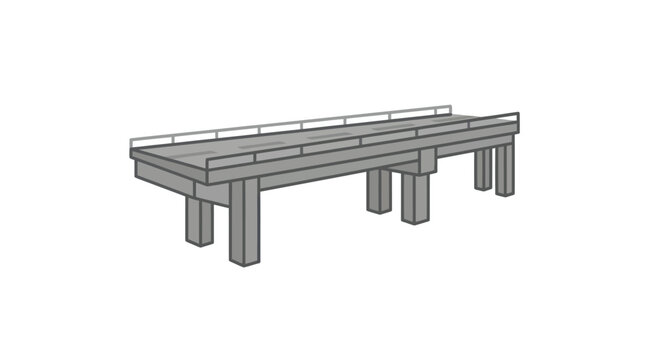 Simple wooden pier bridge walkway structure