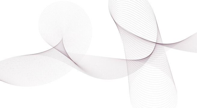 Innovation gray wave line background with smooth shape. Beautiful waving line in transparent background illustration
