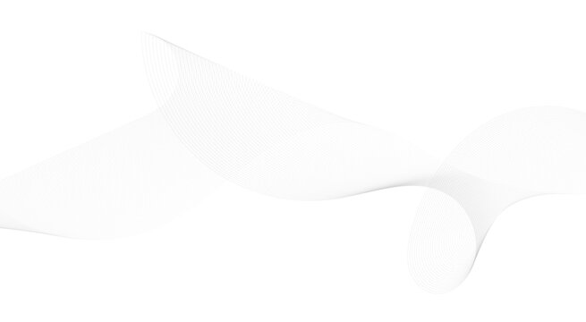 Undulate wave lines; frequency sound waves. Fractal digital curves, gray swirl on white background. Vector illustration 