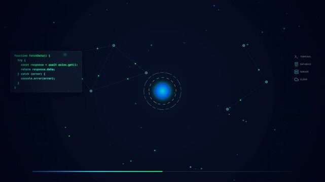 Motion of a Blue Star in Space with Data Visualizations and Astronomical Elements.