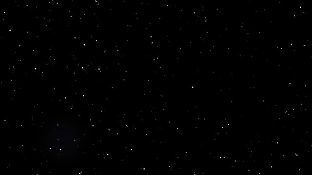 A dark space filled with numerous tiny stars scattered across the night sky.