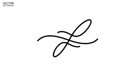 Fototapeta premium Elegant Abstract Swirl Flourish - Minimalist Vector Design