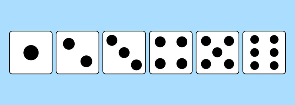Flat dice illustration  