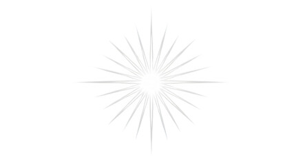 Obraz premium Minimalist Sparkling Starburst Illustration Graphic Element Isolated on a Transparent Background