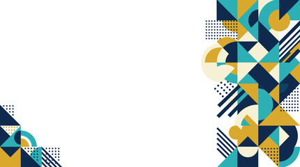 Obraz premium Abstract geometric pattern background with colorful shapes for modern corporate design web