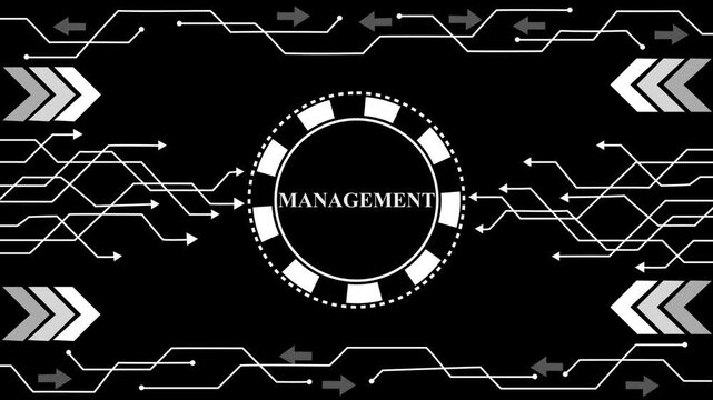management concept motion video ,Futuristic technology visual with a bright circle and complex lines, perfect for milestones, or innovative animation.4k motion video......