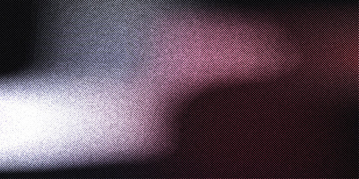 Abstract background with halftone dot pattern and soft gradient light, dark texture with pink and blue glowing light effects