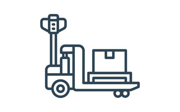 Minimalist Pallet Jack Icon Vector