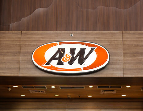 Jakarta, Indonesia - July 24, 2026: AW signage.
