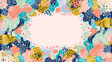 Fototapeta premium Vibrant abstract patterns and shapes, colorful decorative background for celebration design