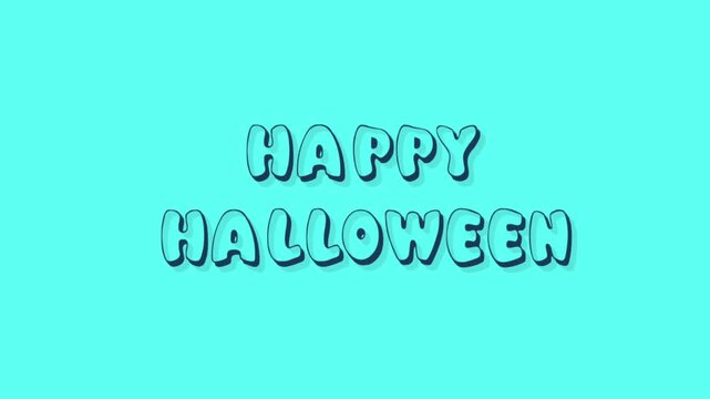 Witch Hat Animation with Long Shadow on blue Background | Halloween Motion Graphic