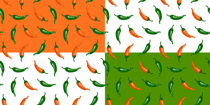 chili pattern Background. pepper pattern background. chili flat illustration pattern background. hot chili pattern background.	