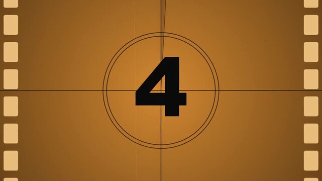 Vintage Film Countdown Leader 10 to 0