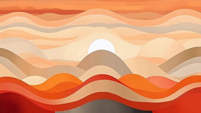 Digital sunrise art design landscape abstract background