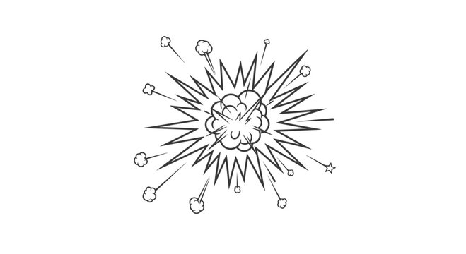explosion icon, comic explosion