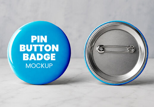 Pin Button Badge Mockup