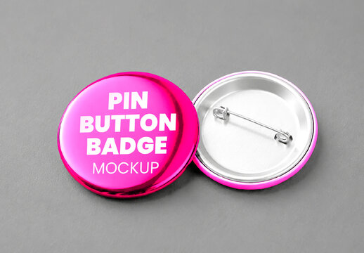 Pin Button Badge Mockup