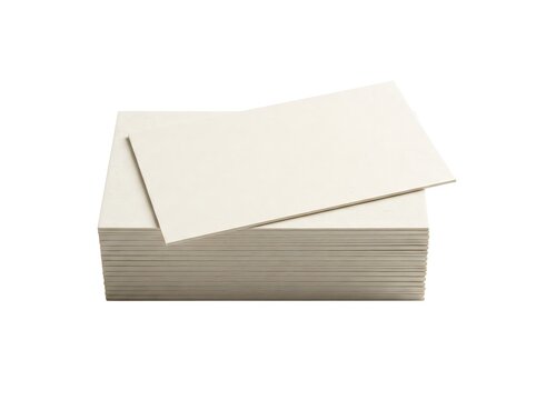 Stack of blank white business cards for branding design mockup