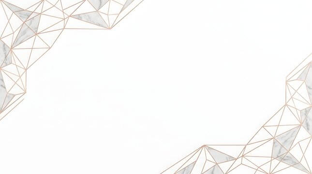 Luxury Rose Gold Geometric Marble Frame Background