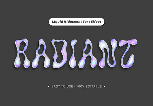 Liquid Iridescent Text Effect