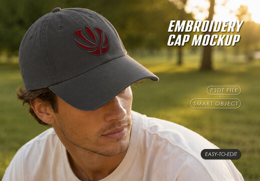 Embroidery Cap Mockup