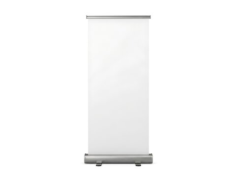 Blank vertical roll up banner stand mock up for business marketing and event advertising