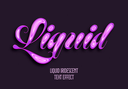 Liquid Iridescent Text Effect