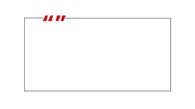 ​red quotation marks bouncing animation revealing a horizontal line background element for quote video template.