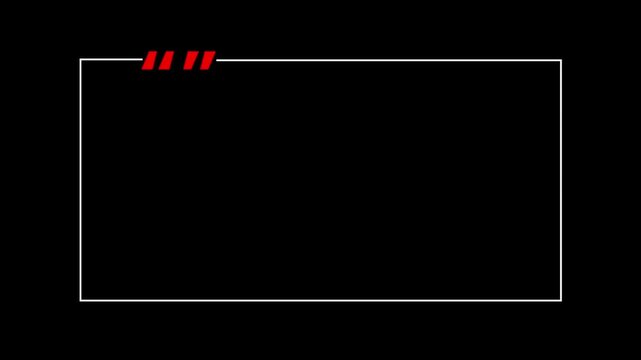 animated border line drawing first followed by red quotation marks bouncing into place for quote box template.