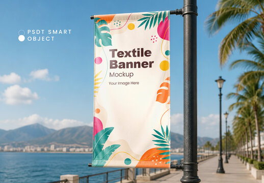 Textile Banner Mockup