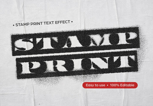 Stamp Print Text Effect