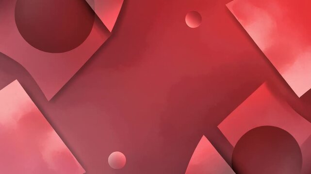 Vibrant crimson artistic backdrop featuring geometric layers and soft shadows for digital creative projects and commercial design presentations requiring a passionate and dramatic atmosphere