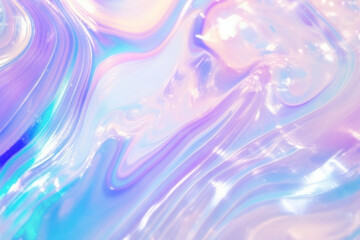 Fototapeta premium Vibrant iridescent abstract fluid png overlay effect, transparent background