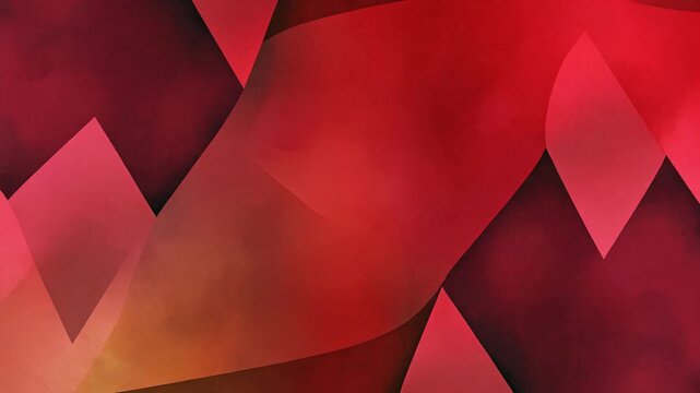 Abstract crimson art piece featuring layered geometric diamond shapes creating depth and dimension with dark red and maroon hues for creative projects requiring a bold and passionate visual