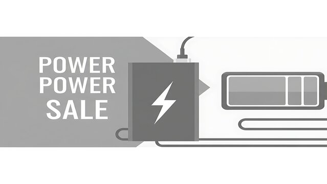 Power sale banner for electronics and charging accessories