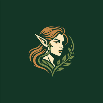 Half Elf Nature Logo