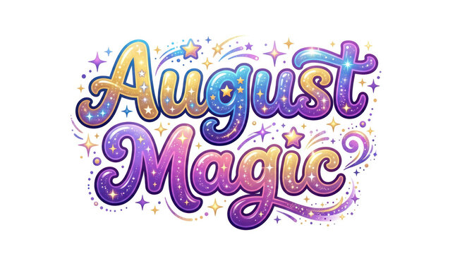 August Magic Sparkling Text Design