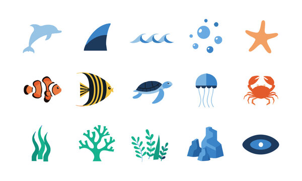 Cute Ocean Creature Collection.