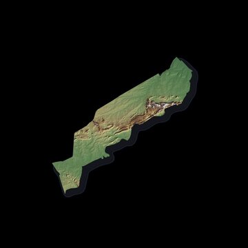 Togo Rotating 3D Relief Map Seamless Loop, Alpha Channel 4K