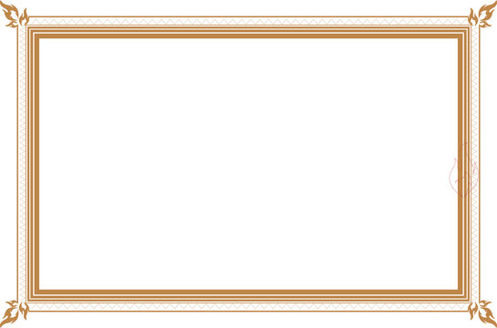 Gold Flame Corner Border Frame Template. Design print for greeting cards, wedding invitations, restaurant menu, royal certificates. Set 22