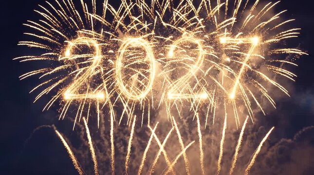 2027 fireworks in the sky