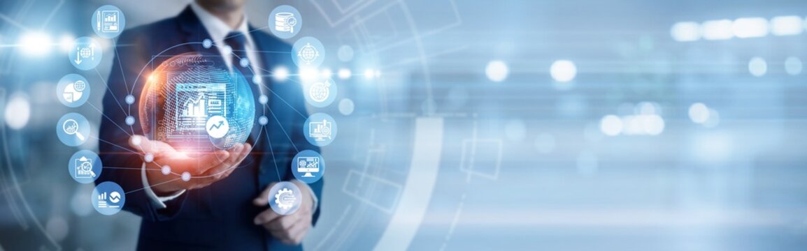 Digital analyst hand-holds accurate global WEB ANALYTICS insight network, tracking user behavior and site traffic. Data-driven strategy improves online marketing and conversion rates well.