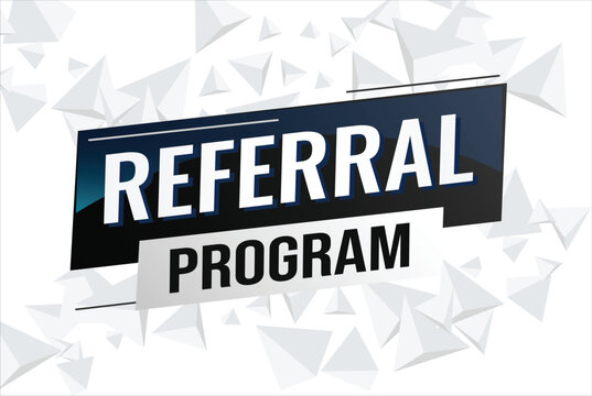 referral program word concept vector illustration with lines modern futuristic 3d style for landing page template ui web mobile app poster banner flyer background gift card coupon label wallpaper