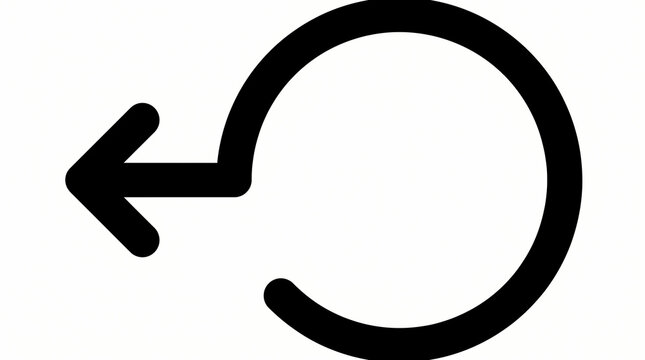 Undo rotate back arrow icon.