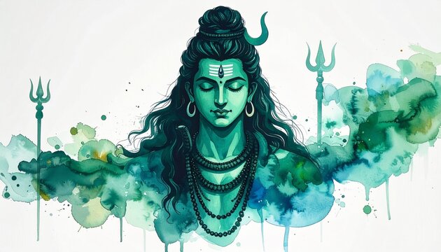 Divine Mahadev portrait with serene spiritual energy.